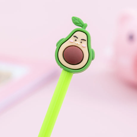 Student Creative Cartoon Expression Avocado Gel Pen Black 0.5mm