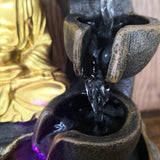 Fließende Wasserbuddha -Dekoration