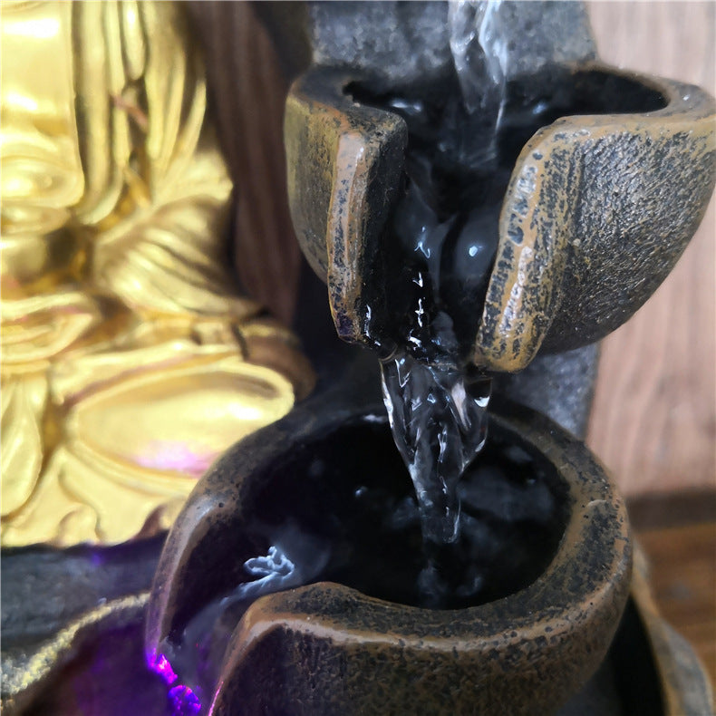 Flowing water Buddha decoration