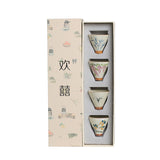 Unterglasur handbemalte Bambushut kleine Teetasse Geschenkbox