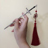 Sword Hairpin Tassel Hairpin Updo Chinese Ancient Style Clothing Accessories Modeling Headdress Hairpin