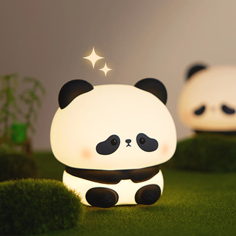 Cute Silicone Panda LED Night Light Lamp-1