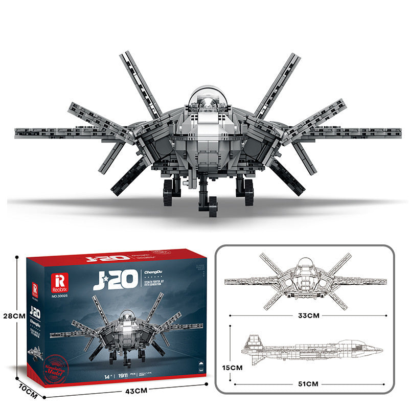 Military Models Fighter Assembling Building Blocks Toy