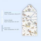 Newborn Swaddle Blanket Cotton Baby Wrap All Season-7
