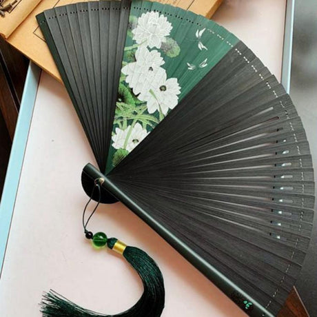 Auspicious Clouds And Ruihe Ancient Style Folding Fan-5