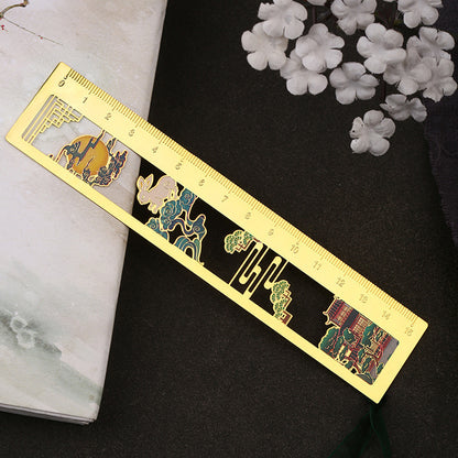 Brass Metal Chinese Style Paint Bookmark