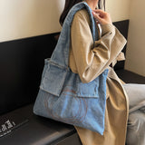 Denim Retro Frauen Umhängetasche große Kapazität Handtasche