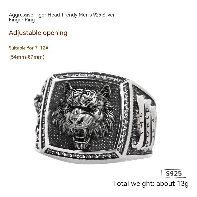 Ethnic Style Chinese Zodiac Tiger Ring