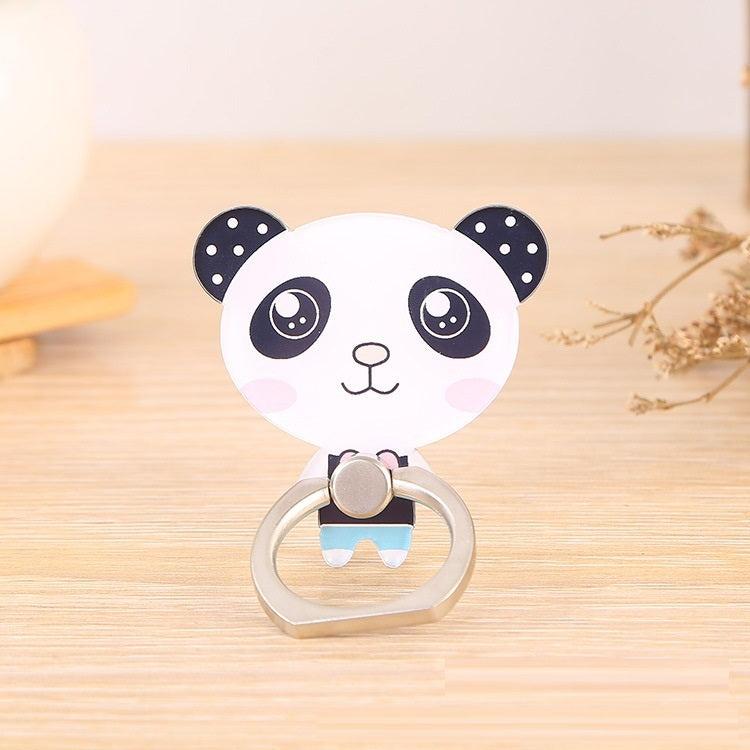 Acrylic Ring Buckle Cartoon Panda Mobile Phone Holder-8