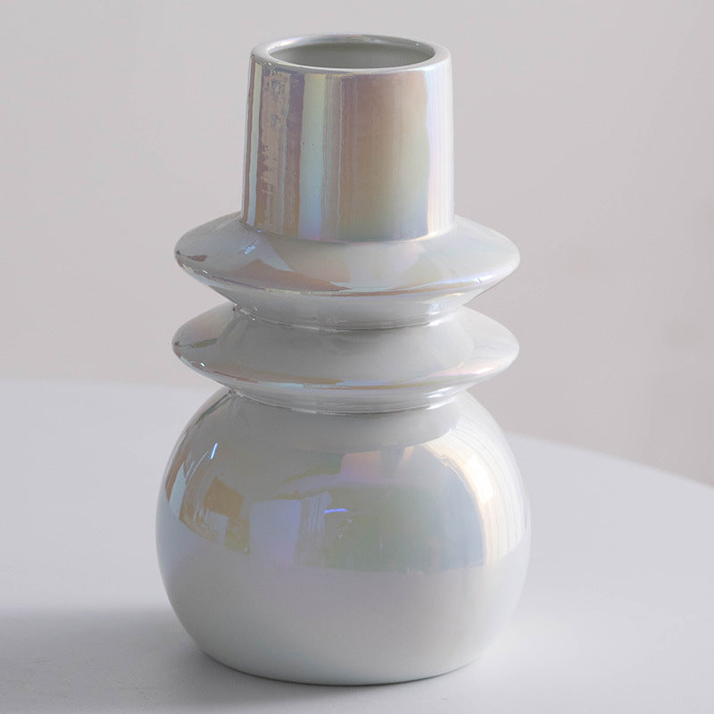 Perlenplattierte Keramik -Vase -Ornamente