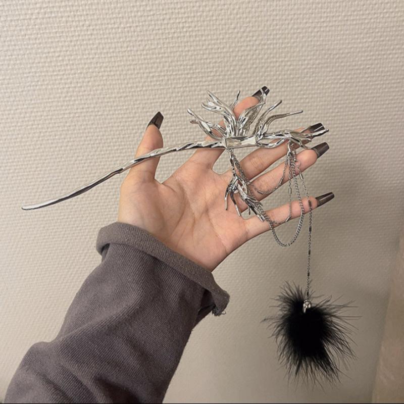 Feather Hairpin Women's New Chinese Hair Accessories Han Clothing