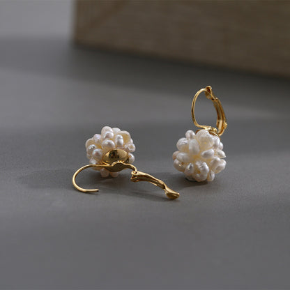 Minimalist Earrings Natural Pearl 14k Earrings