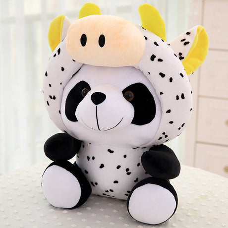 Animal Head Cover Panda Plush Doll Pillow Ornament-12