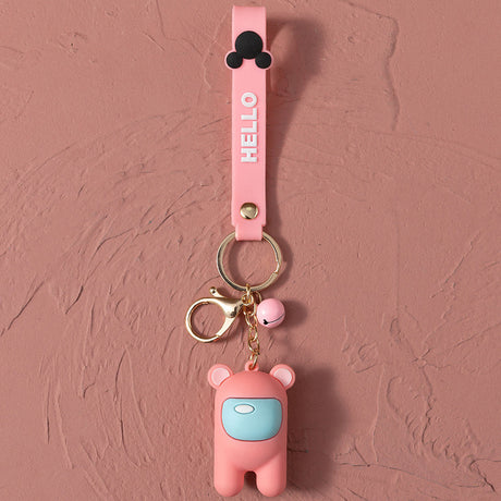 Cartoon soft plastic keychain pendant creative cute soft plastic pendant