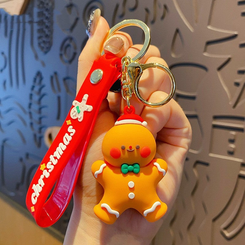 Christmas Exclusive Cartoon Doll Ring Buckle Resin Keychain-6