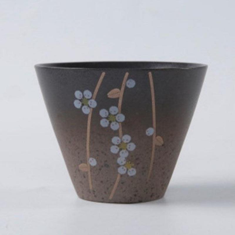 Hand-painted Fresh Small Plum Blossom Purple Clay Tea Cup-5