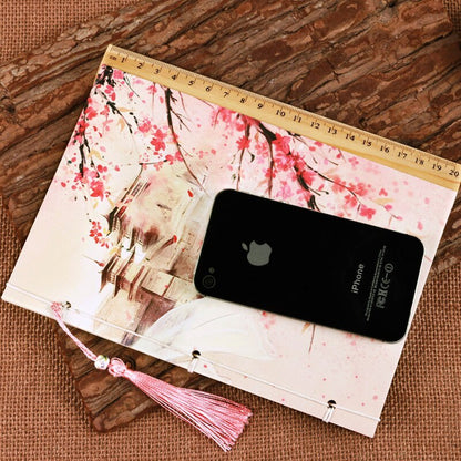 Chinese Style Watercolor Retro Tassel Thread-bound Notebook-4