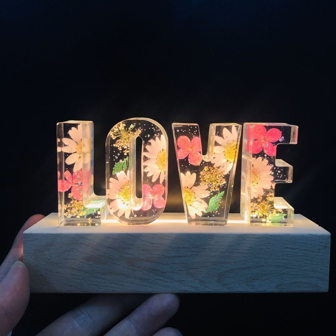 Gifts for the Bride Letters Of Eternal Flower Night Light