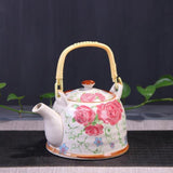 Old-fashioned Ceramic Cool Water Pot Pastel Top Handle Pot Teapot-4