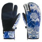Ski Gloves Outdoor Skiing Three-finger Warm Gloves