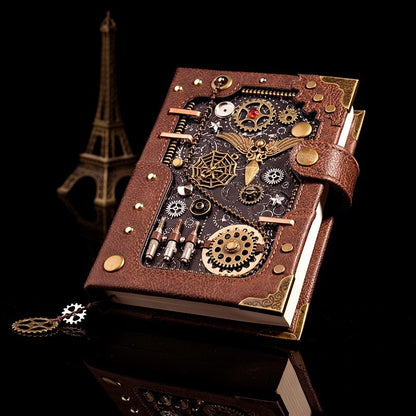 Vintage Steampunk Creative Embossed Mechanical Magic Notebook-