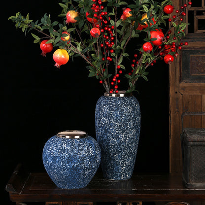 Ceramic Vase Chinese Style Retro Blue And White Porcelain