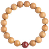 Natural Peach Wood New Chinese Meditation Bracelet