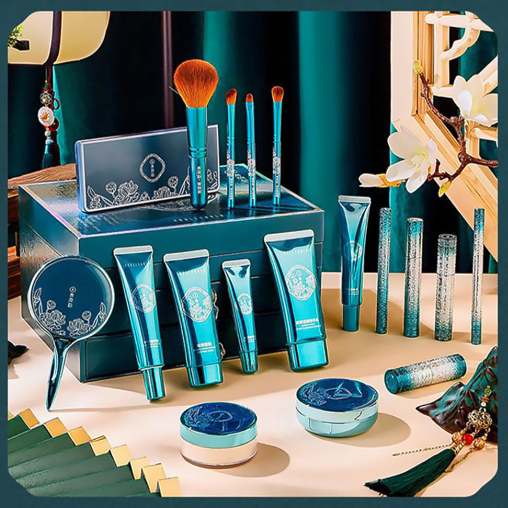 Makeup 18-piece Gift Box Set - Qingheyun Drawer-Style Makeup Box Kit