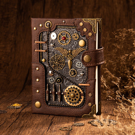 Vintage Steampunk kreativ geprägte mechanische Magie Notebook