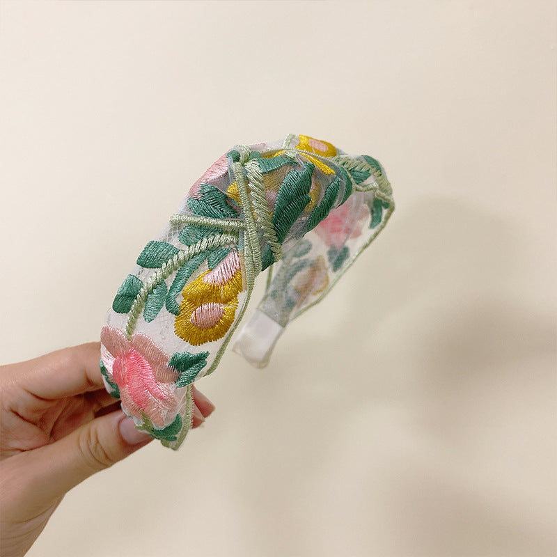 Ethnic Style Embroidery Floral Hair Band Hair Accessories-8