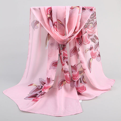 Magpie Primula Women's Chiffon Lightweight Long Scarf-5