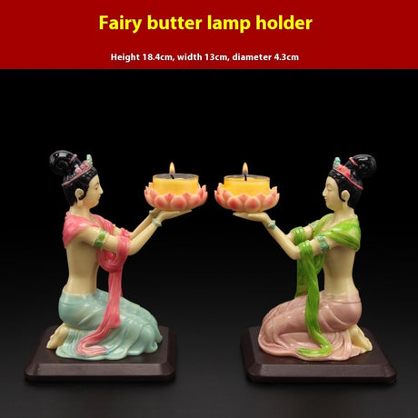 Harz klassische Ornamente Märchen Elefant Buddha Anbetung Kerzenkörper