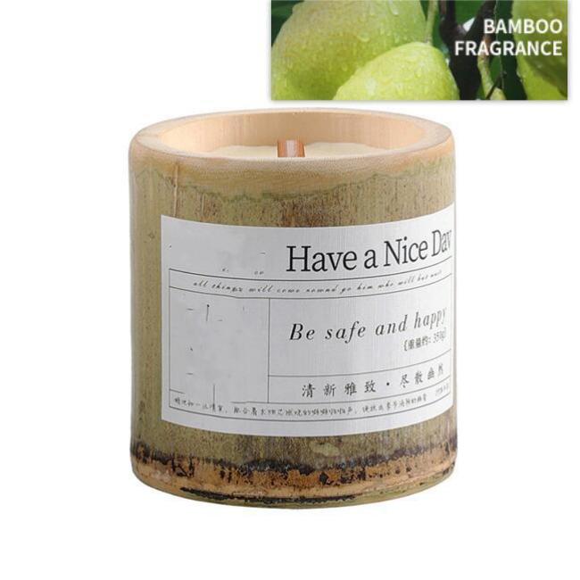 Indoor Bamboo Cup Scented Candle Valentine's Day Ambiance Gift-11