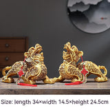 Decoration A Pair Bringing Fortune Feng Shui Living Room Entrance Shop Office Decorations