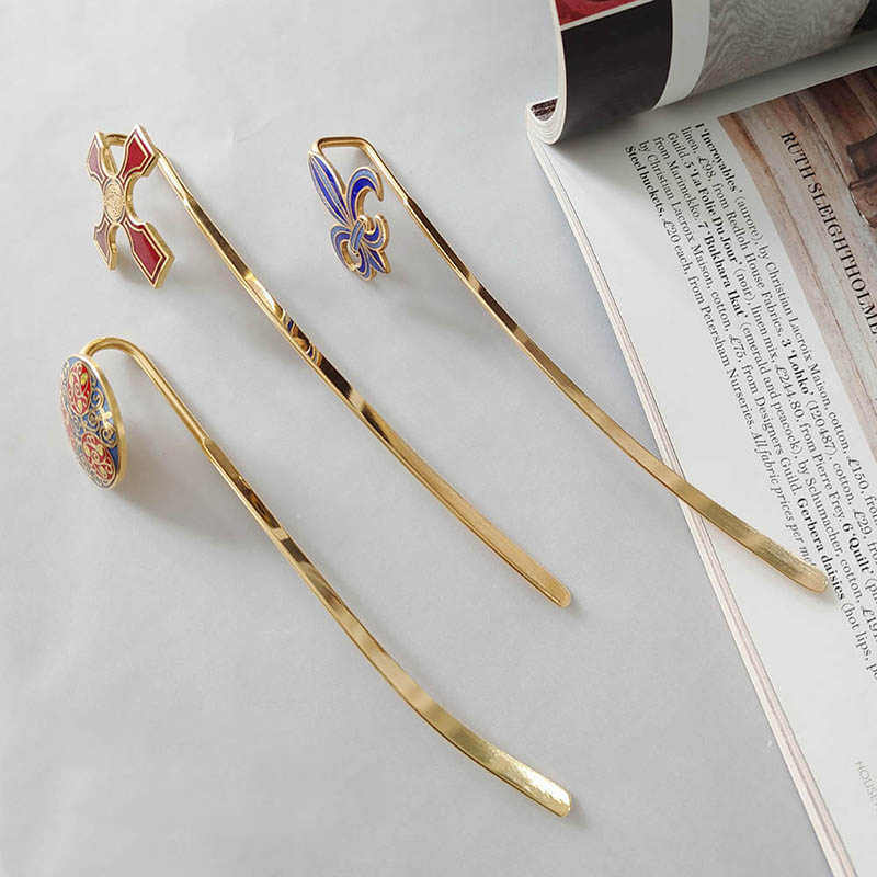 Copper Base Filamentary Enamel Insert Handicraft Cloisonne Bookmark-5