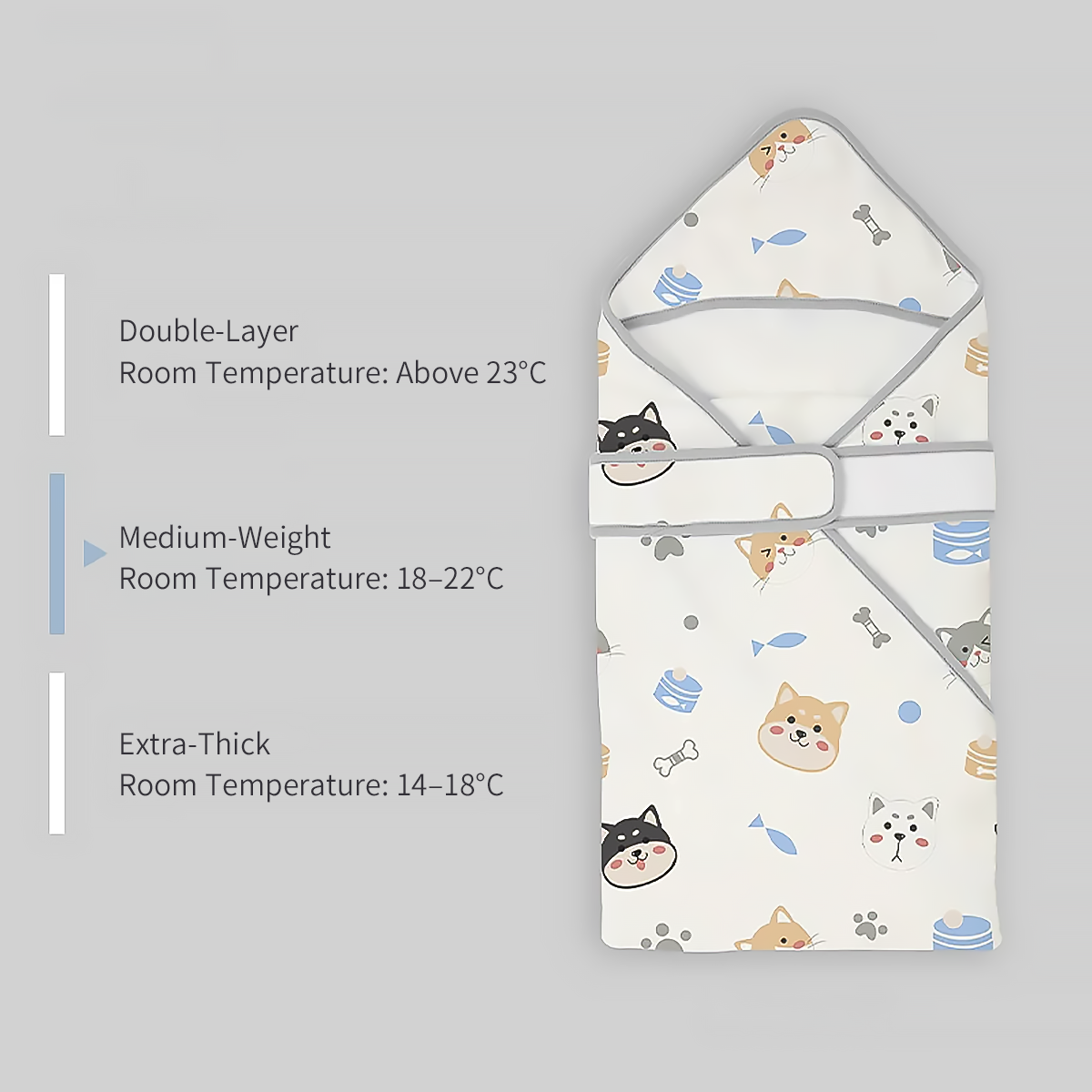 Newborn Swaddle Blanket Cotton Baby Wrap All Season-9