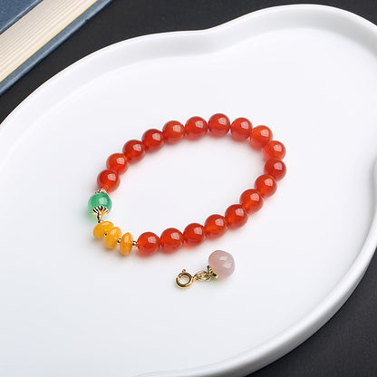 Red Agate Bracelet Hanging Yanyuan Peaches Bracelet