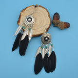 Leaf tassel earrings