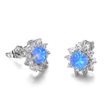 Zircon Stud Earrings in Sterling Silver 925 Earrings