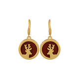 Little elk lady's earrings and Earrings