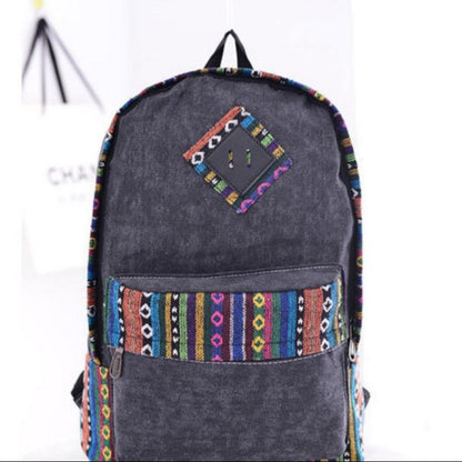 Ethnic style backpack female