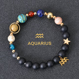 Twelve Constellations Zodiac Bracelet – Natural Stone & Planet Beads-18