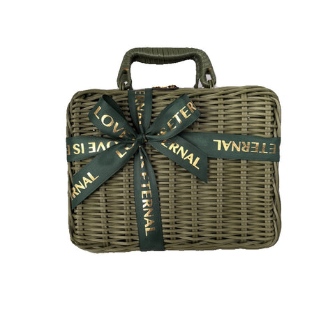 Rattan Woven Gift Wrap Suitcase Gift Packaging Box