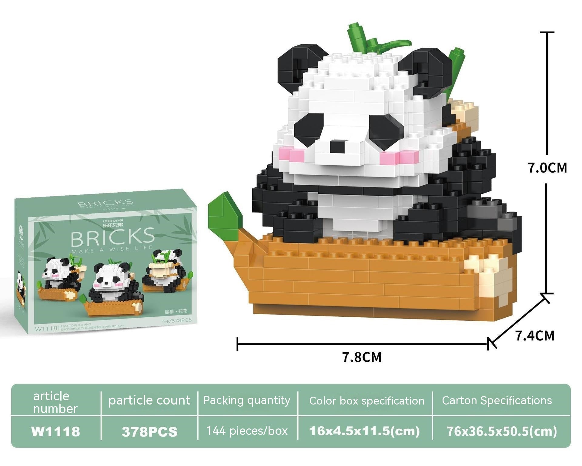 Giant Panda National Treasure Building Blocks Toys-5