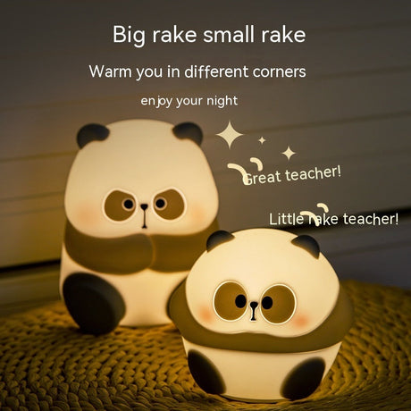 Creative Birthday Gift Big Eyes Cute Panda Silicone Night Light-1