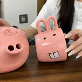 Funny Pig Nose Ceramic Teapot and Mug Set Gift-2