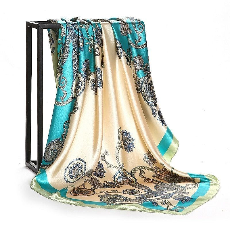 Large Square Scarf Simulation Silk Scarf Shawl All-match Scarf