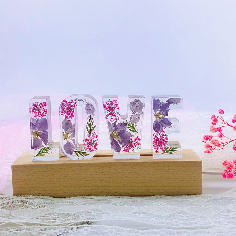 Gifts for the Bride Letters Of Eternal Flower Night Light