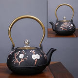 Creative Literary And Art Hand-made Boiled Teapot Happy Iron Teapot