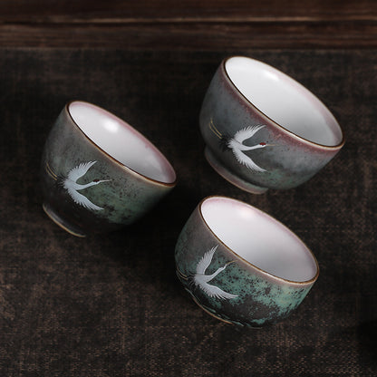 Creative Ceramic Ruihe Chengxiang Crane Teacup